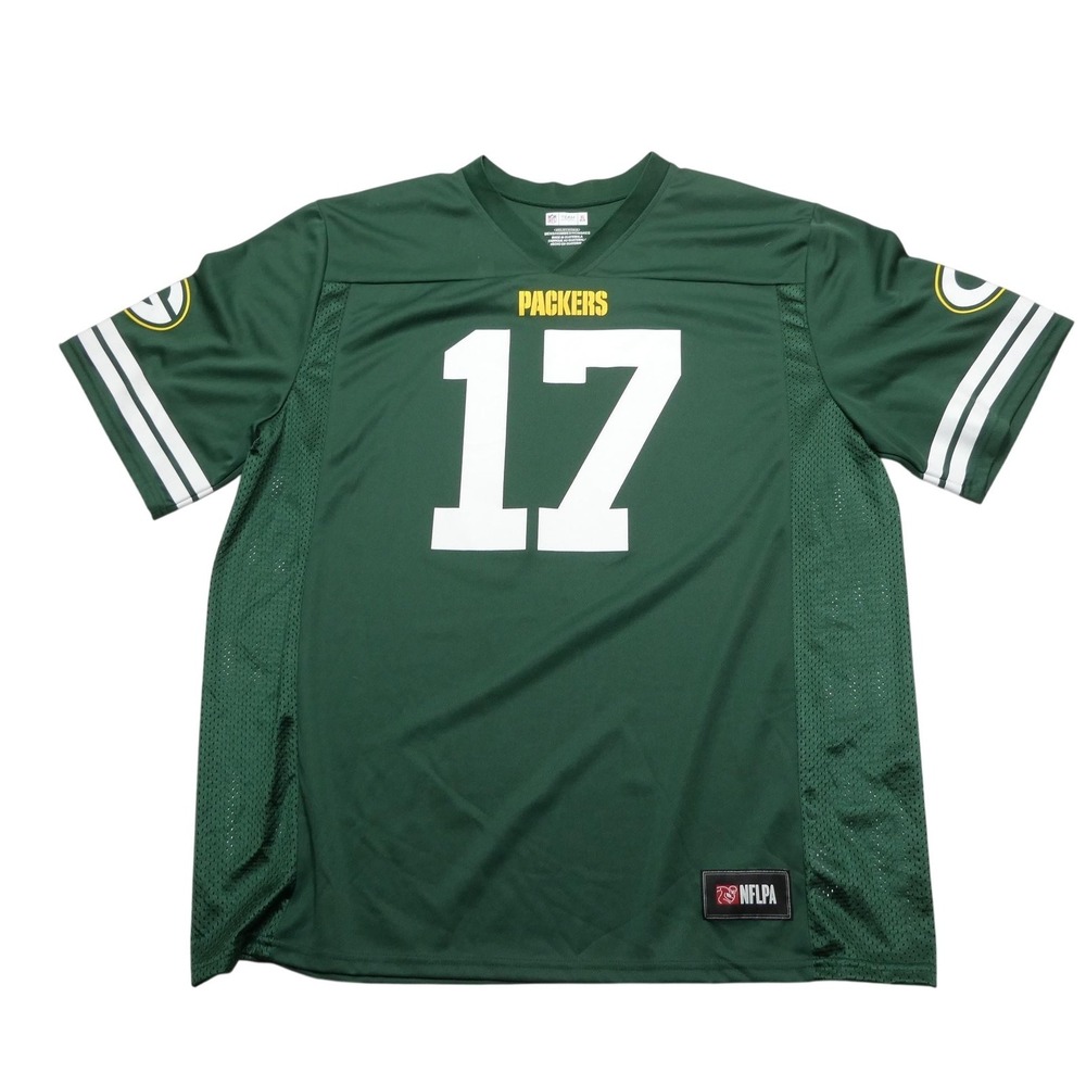 Green Bay Packers Football Jersey Mens 2XL Green NFL Adams 17 NFL Team Apparel
